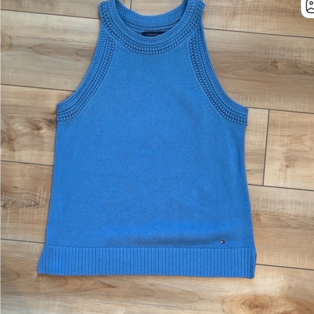 Tommy Hilfiger Blue Knit Tank Top